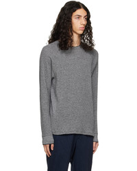 Vince Gray Mouline Thermal Crewneck Sweater