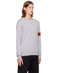 Zegna Gray Striped Sweater