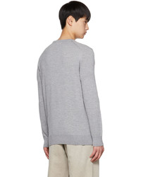 MAISON KITSUNÉ Gray Tricolor Fox Sweater