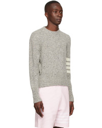 Thom Browne Gray Wool 4 Bar Sweater