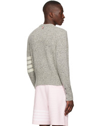 Thom Browne Gray Wool 4 Bar Sweater