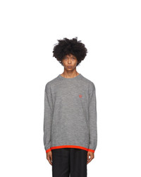 Loewe Grey And Red Wool Anagram Sweater