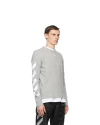 Off-White Grey And White Sweater