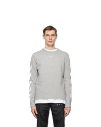 Off-White Grey And White Sweater