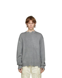 C2h4 Grey Arc Sculpture Sweater