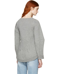 Alexander McQueen Grey Cashmere Crewneck Sweater