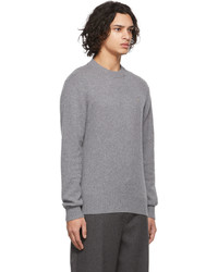 AMI Alexandre Mattiussi Grey Cashmere Crewneck Sweater