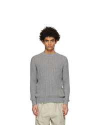 Auralee Grey Cashmere Hard Twist Sweater