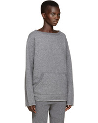 Chloé Grey Cashmere Pocket Sweater