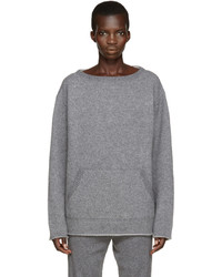 Chloé Grey Cashmere Pocket Sweater