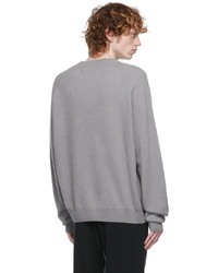 Frenckenberger Grey Cashmere R Neck Sweater