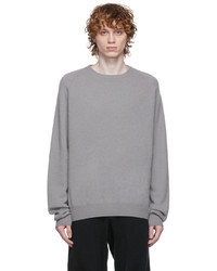 Frenckenberger Grey Cashmere R Neck Sweater