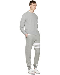 Thom Browne Grey Classic Four Bar Pullover