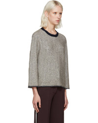 3.1 Phillip Lim Grey Contrast Collar Sweater