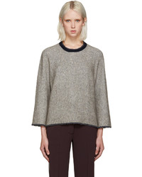 3.1 Phillip Lim Grey Contrast Collar Sweater