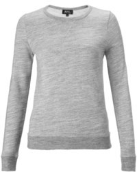 A.P.C. Grey Cotton Sporty Sweater