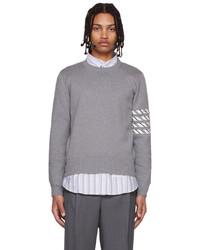 Thom Browne Grey Cotton Sweater