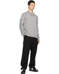 Off-White Grey Diagonal Outline Sweater
