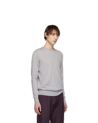 Givenchy Grey Distressed Knit Sweater