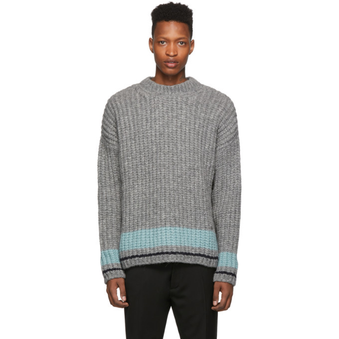 DSQUARED2 Grey Knit Sweater, $218 | SSENSE | Lookastic