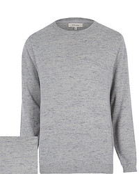 River Island Grey Marl Melange Sweater