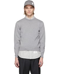 Thom Browne Grey Merino Milano Stitch Sweater