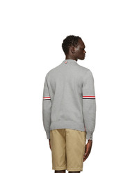 Thom Browne Grey Milano Stitch Rwb Stripe Sweater