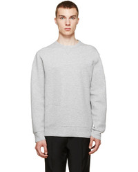 Lanvin Grey Mlange Panelled Sweatshirt