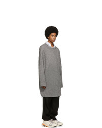 Raf Simons Grey Oversized Lurex Sweater
