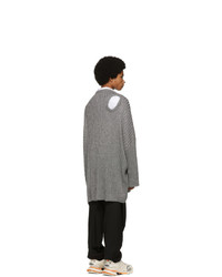 Raf Simons Grey Oversized Lurex Sweater