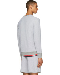 Thom Browne Grey Piqu Sweatshirt