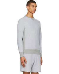 Thom Browne Grey Piqu Sweatshirt