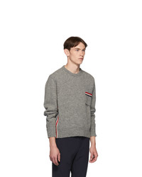 Thom Browne Grey Relaxed Fit Pullover Sweater