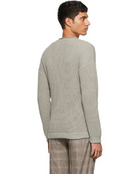 Giorgio Armani Grey Rib Knit Sweater