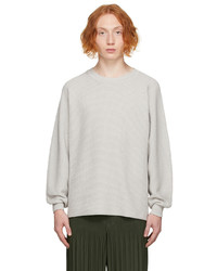Homme Plissé Issey Miyake Grey Rustic Knit Sweater