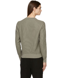 Tom Ford Grey Silk Link Ribs Sweater