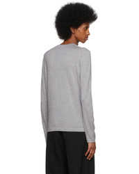 Jil Sander Grey Virgin Wool Sweater