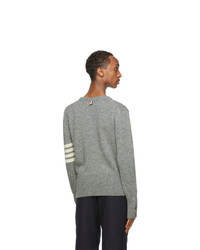 Thom Browne Grey Wool 4 Bar Sweater
