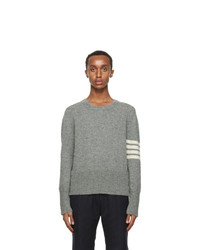 Thom Browne Grey Wool 4 Bar Sweater