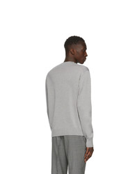AMI Alexandre Mattiussi Grey Wool Ami De Coeur Crewneck Sweater