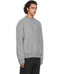 System Grey Wool Boucl Sweater