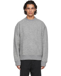 System Grey Wool Boucl Sweater