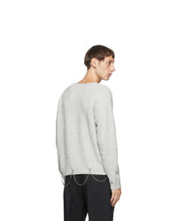 Random Identities Grey Wool Chain Crewneck