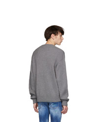 DSQUARED2 Grey Wool Classic Crewneck Sweater