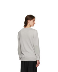 Maison Margiela Grey Wool Elbow Patch Sweater