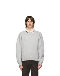 Gucci Grey Wool Gg Sweater