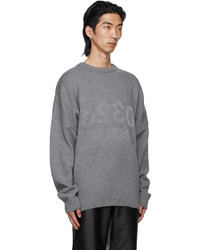032c Grey Wool Knit Reflective Sweater