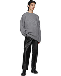 032c Grey Wool Knit Reflective Sweater