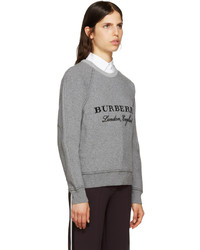 Burberry Grey Wool Logo Sweater