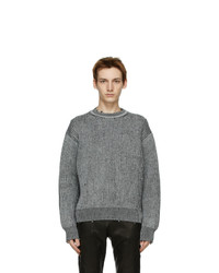 John Elliott Grey Wool Structure Sweater